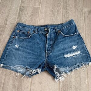 Levi Distressed Denim Shorts